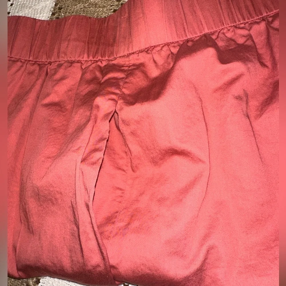 UEC J Crew Sidewalk Pleated Pull-on Mini Skirt Size 4 Coral Orange Pockets Lined